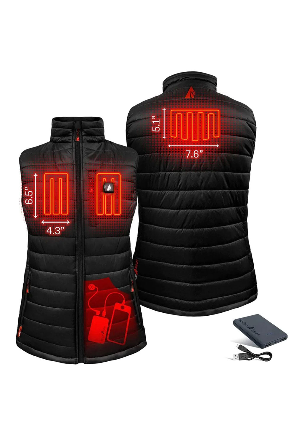 Action Heat 5V Battery Heated Insulated Puffer Vest - Women's - 25/26