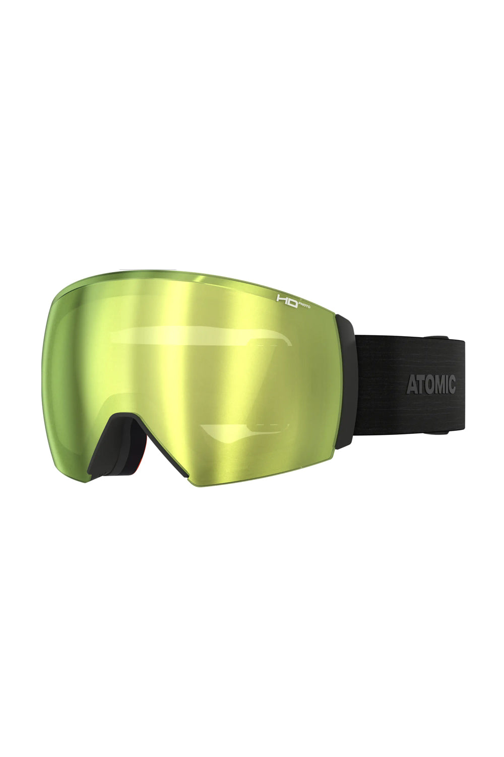 Atomic Revent ski/snowboard goggles, black strap, yellow mirrior lens