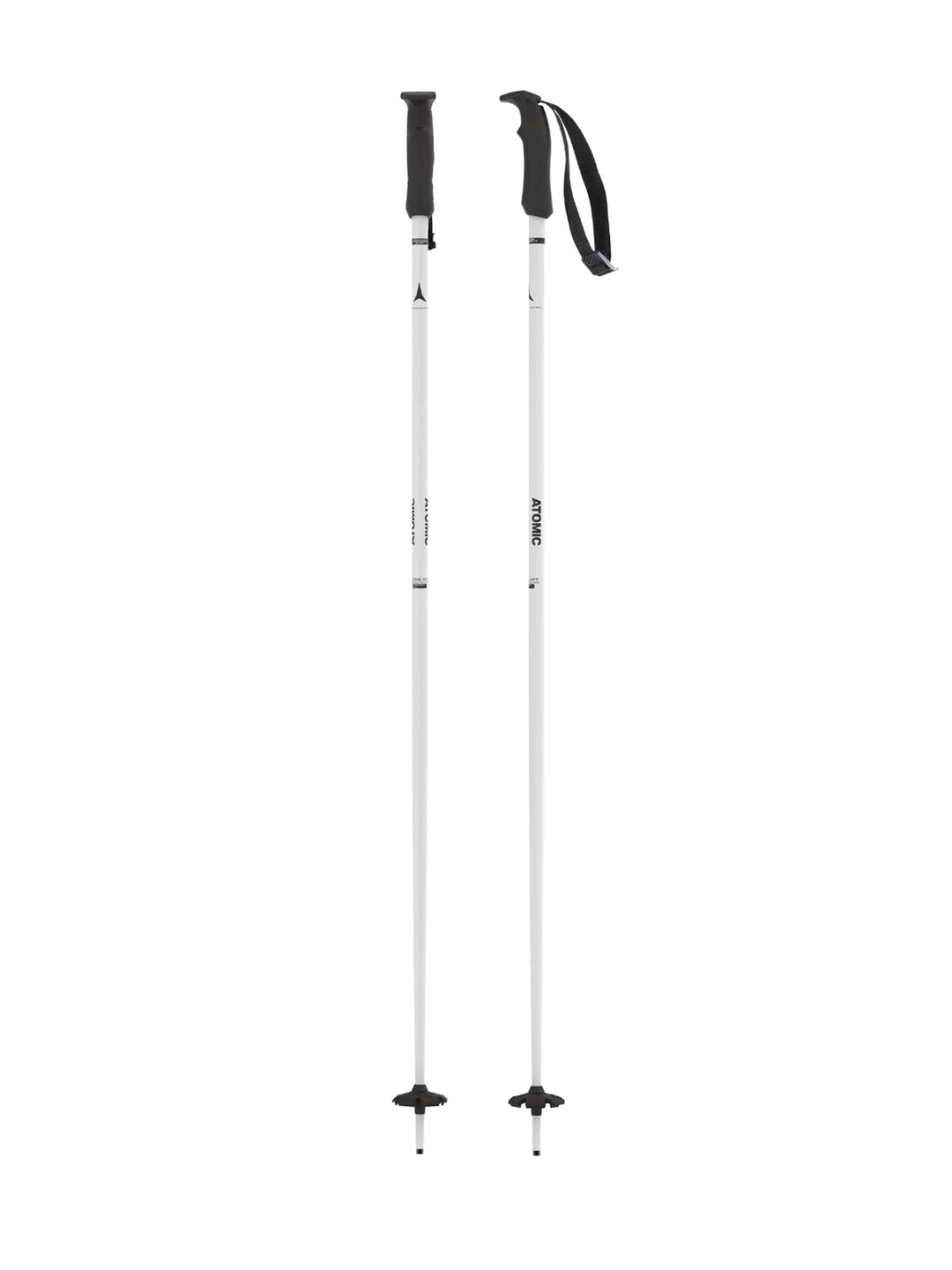 atomic cloud downhill ski poles, white with black hand grips