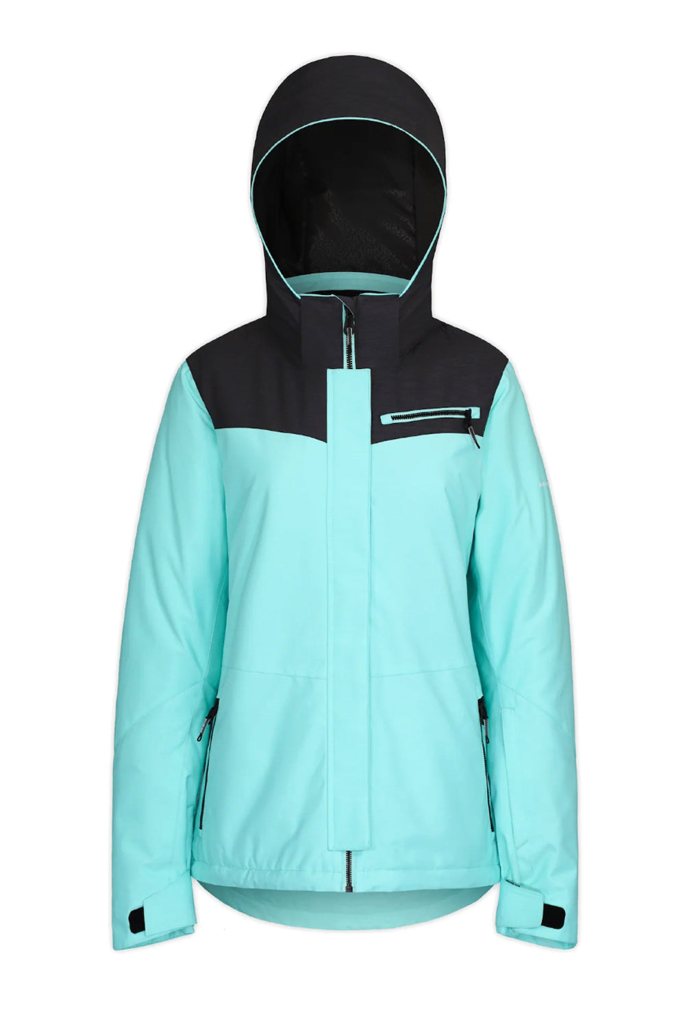 women's Boulder Gear Switch ski jacket, mint green and black