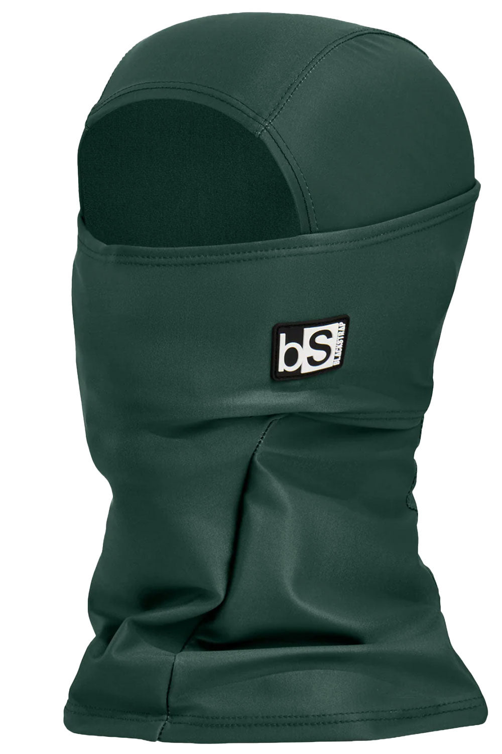 Green balaclava with a logo on a white background