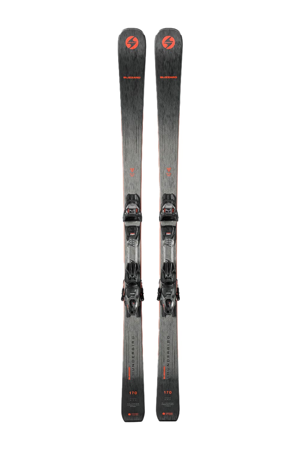 Blizzard Thunderbird downhill skis,grey and orange