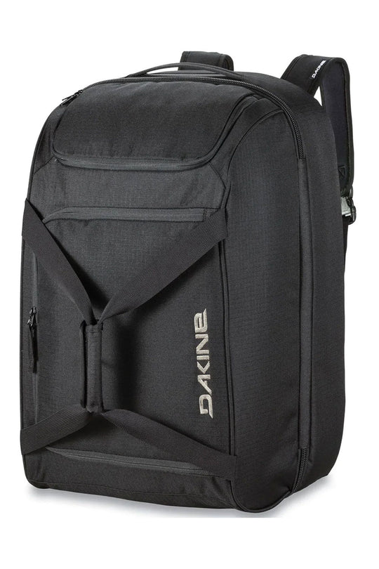 Black backpack with Dakine logo on a white background