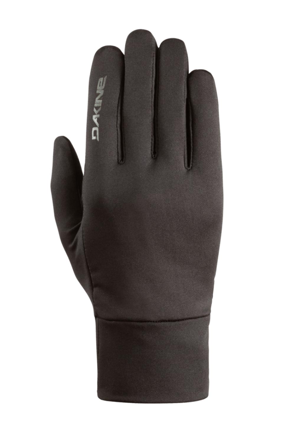 A single black Dakine rambler liner glove for men, displaying the front view with the brand name visible.