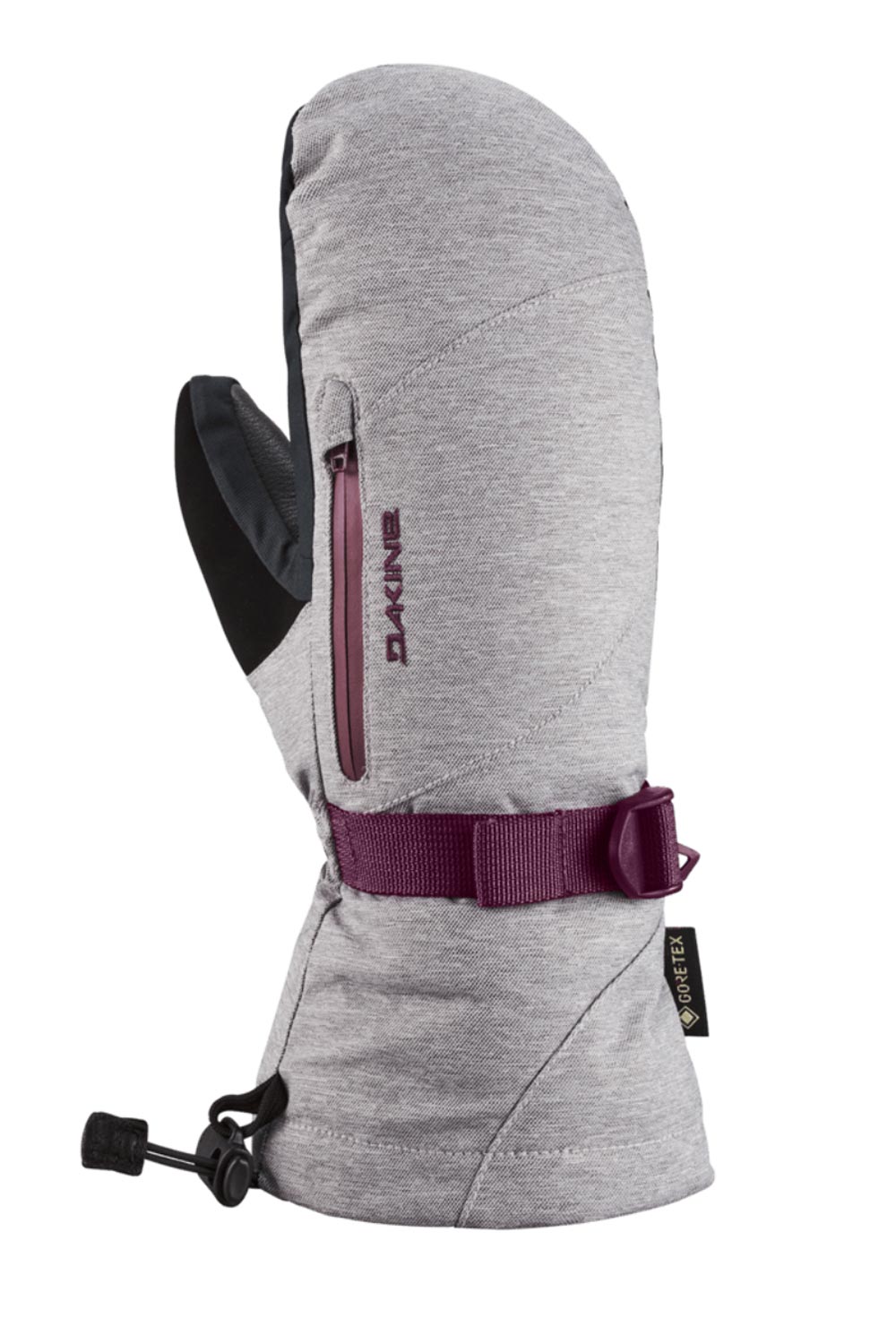 women's Dakine Sequoia ski/snowboard mitten, silver with purple accents