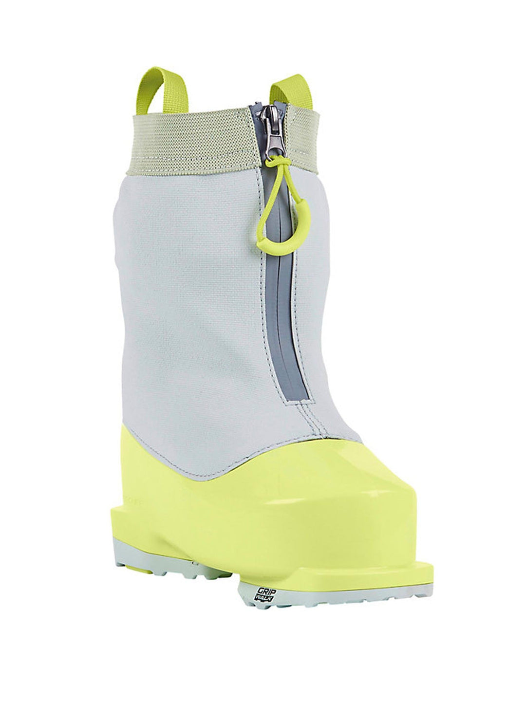 Fischer One kids' zipper ski boot - yellow and gray