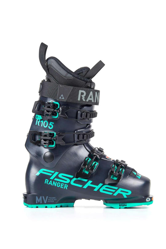 Fischer Ranger 105 women's ski boots, gray with teal accents