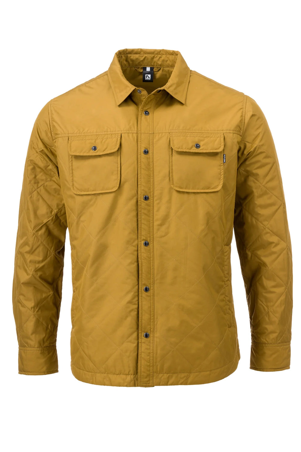 men's Flylow quilted shirt jacket,  light brown