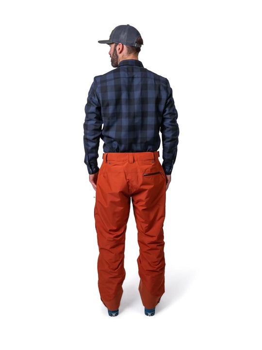 men's Flylow Snowman ski pants, rust orange