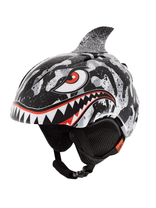 Giro Launch ski helmet, shark graphic with shark fin