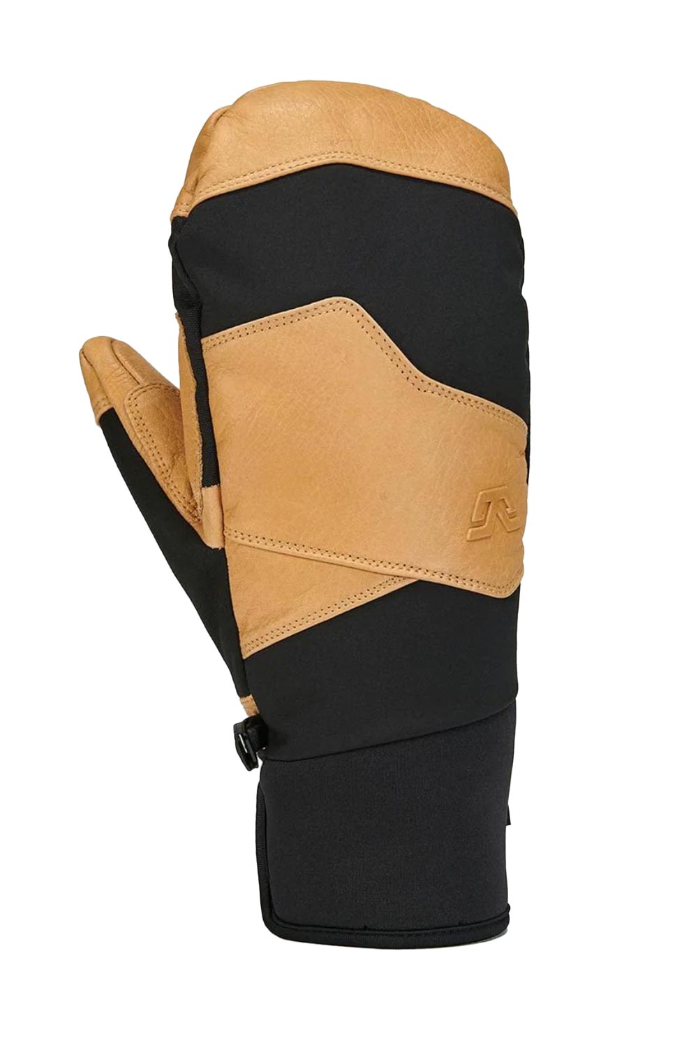 Gordini MTN crew ski/snowboard mitten, tan leather with black accents.