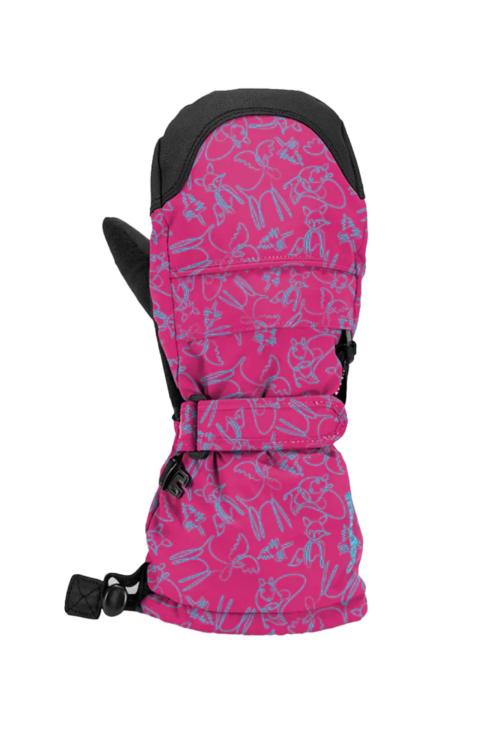 toddler ski/snowobard mitten,  magenta