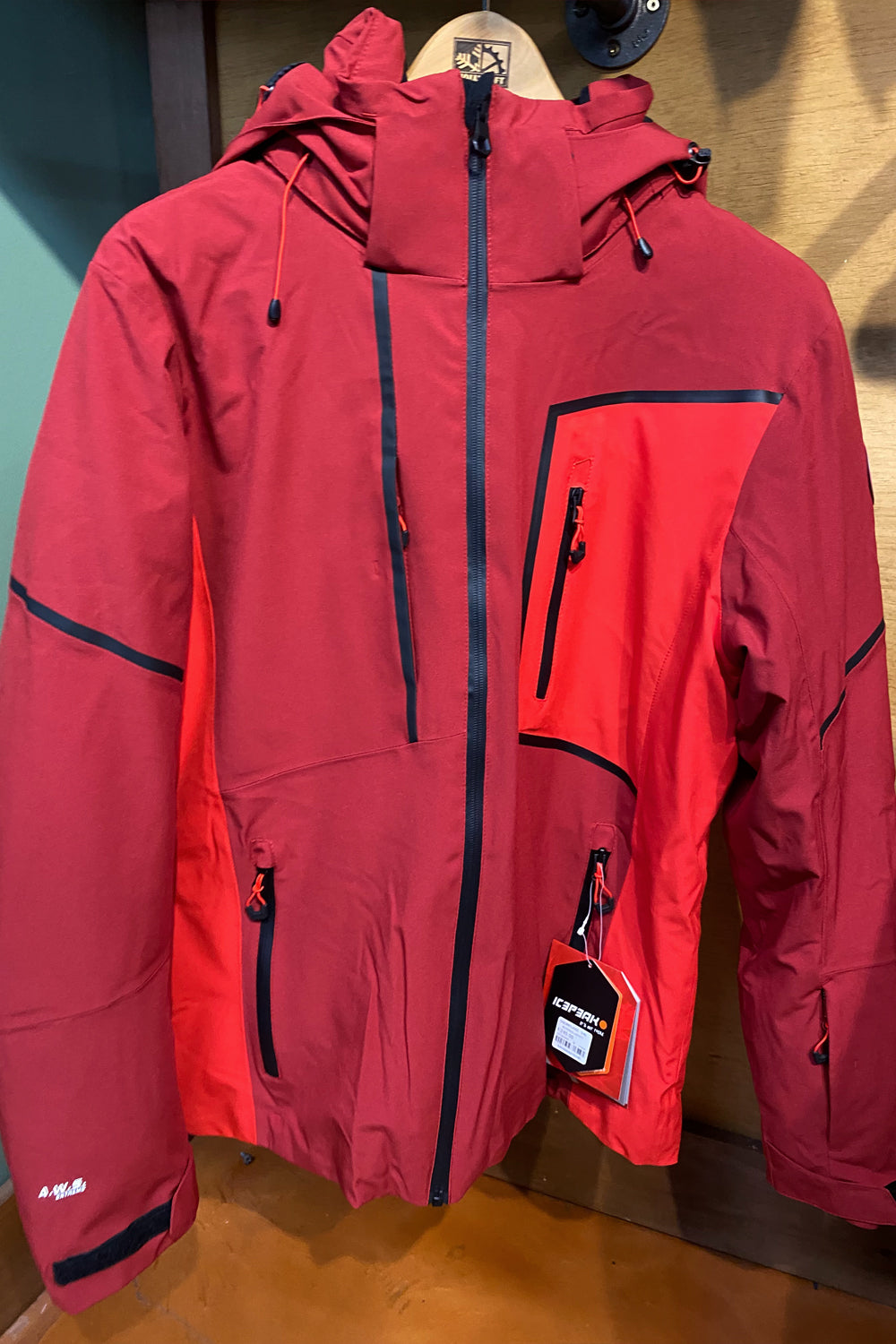 men's Icepeak Frisco ski/snowboard jacket,  red