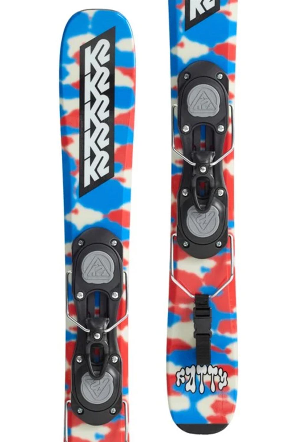 K2 Fatty short skis, red white & blue