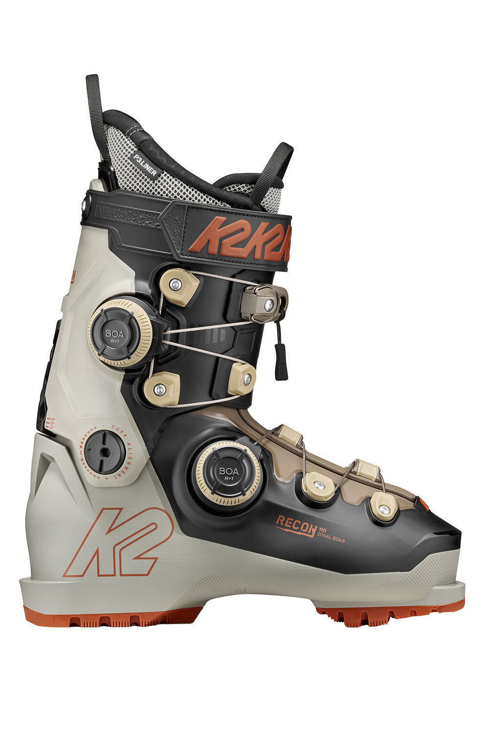 K2 ski boot on a white background
