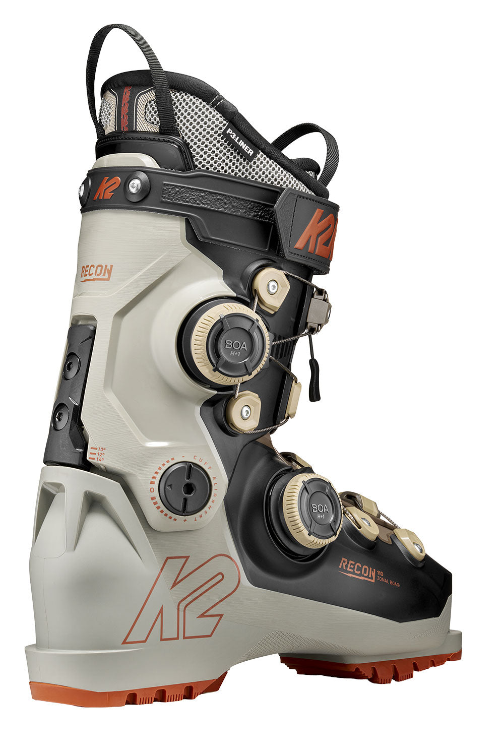 K2 ski boot on a white background