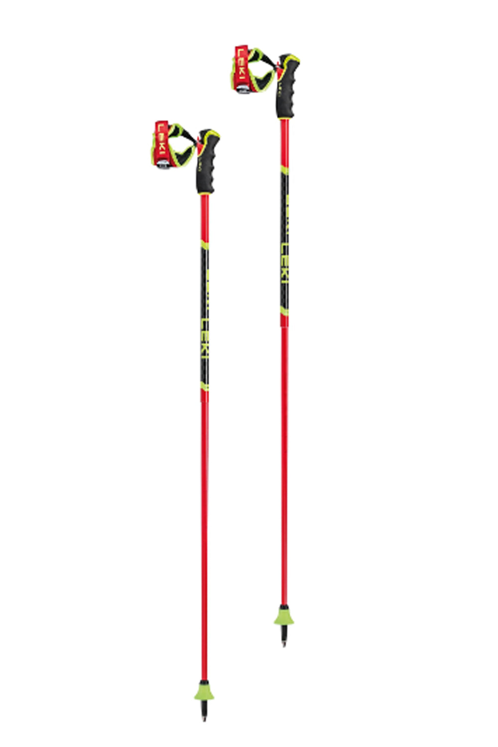 leki Venom GS ski poles, red with black and yellow accents