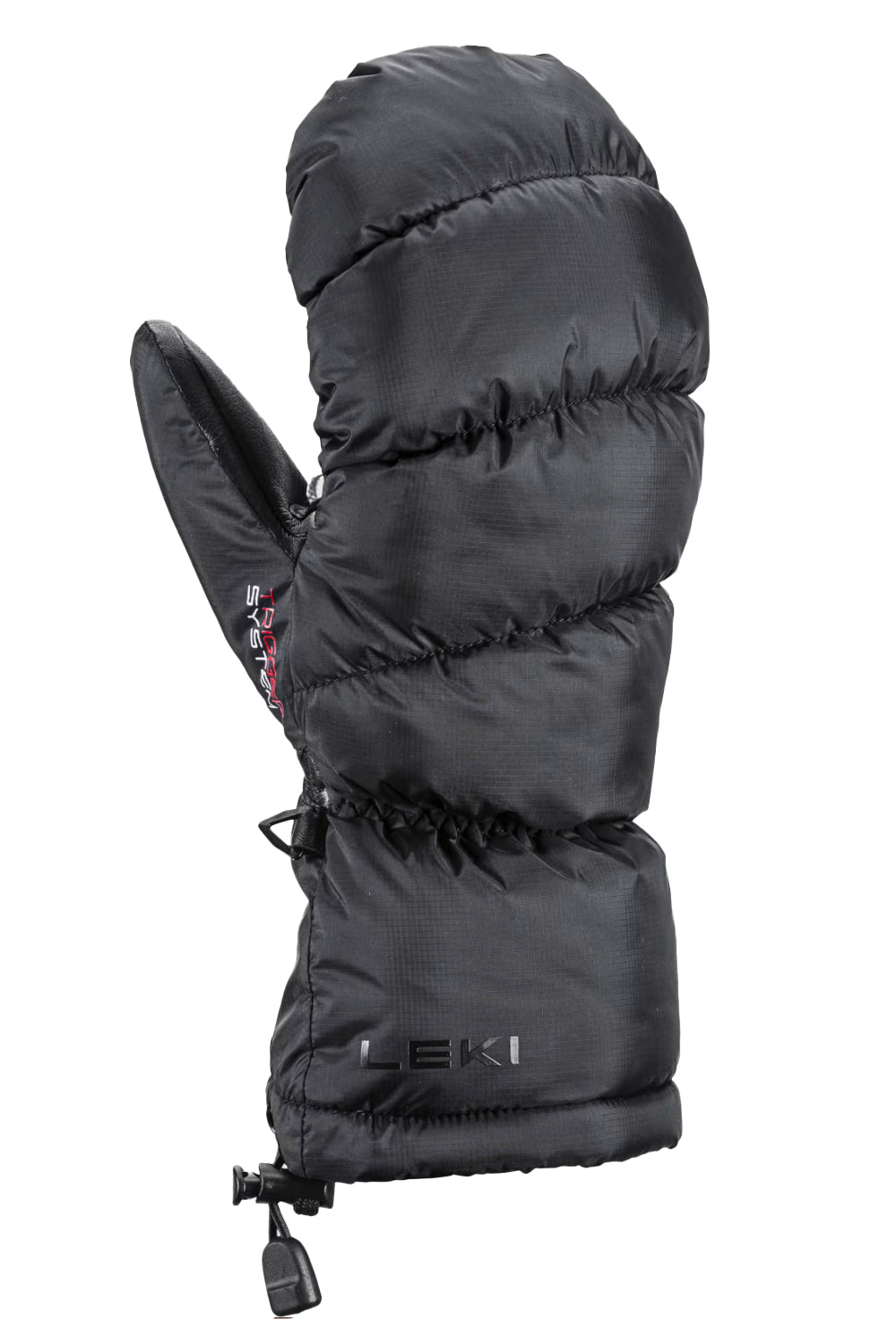 women's Leki Glace ski mitten, puffy down black