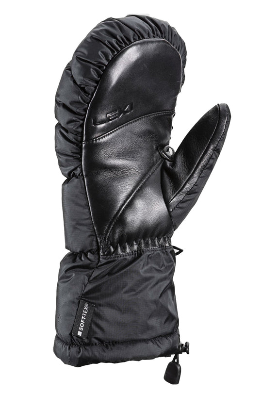 women's Leki Glace ski mitten, puffy down black