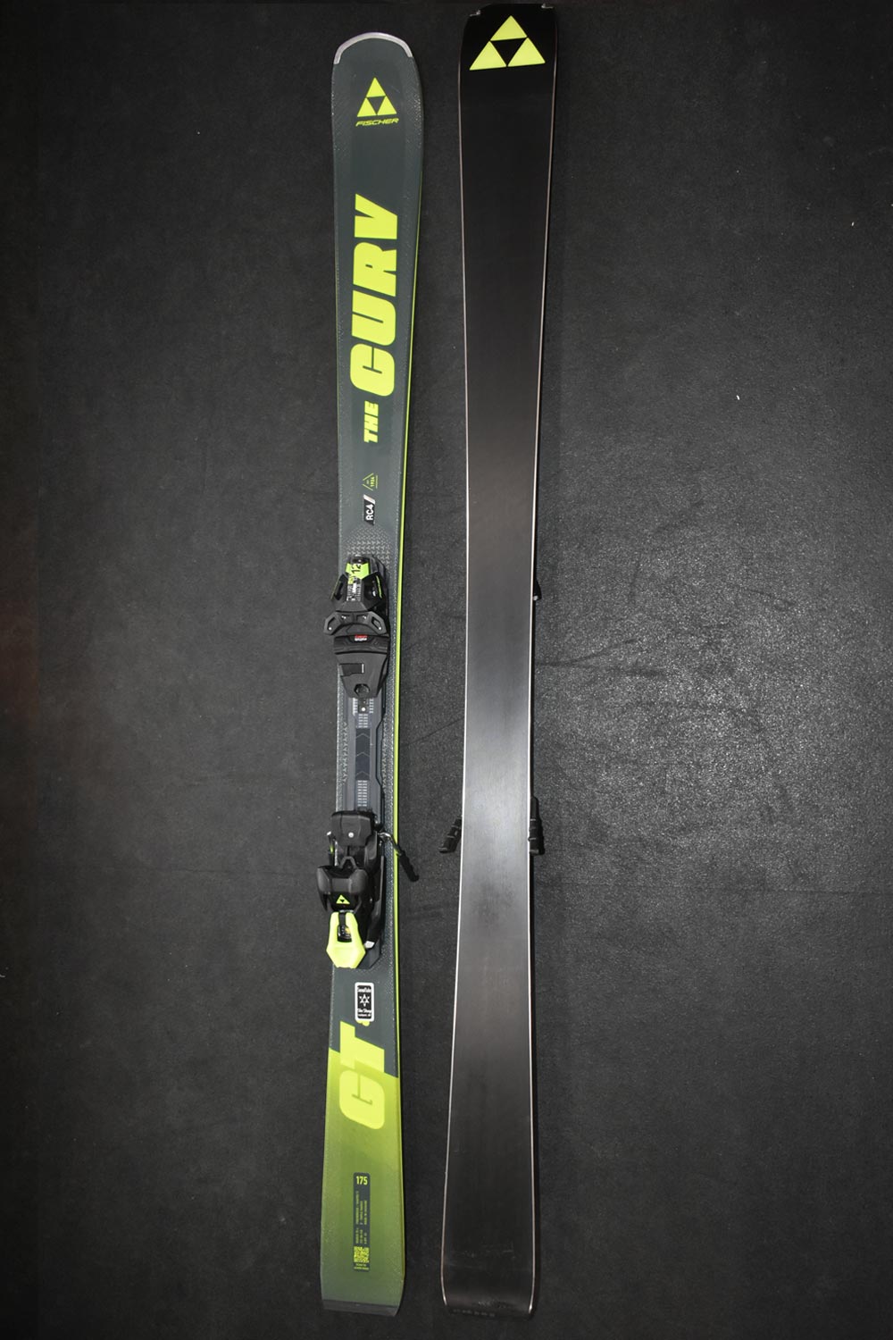 Fischer The Curv GT 85 demo skis - gray and yellow