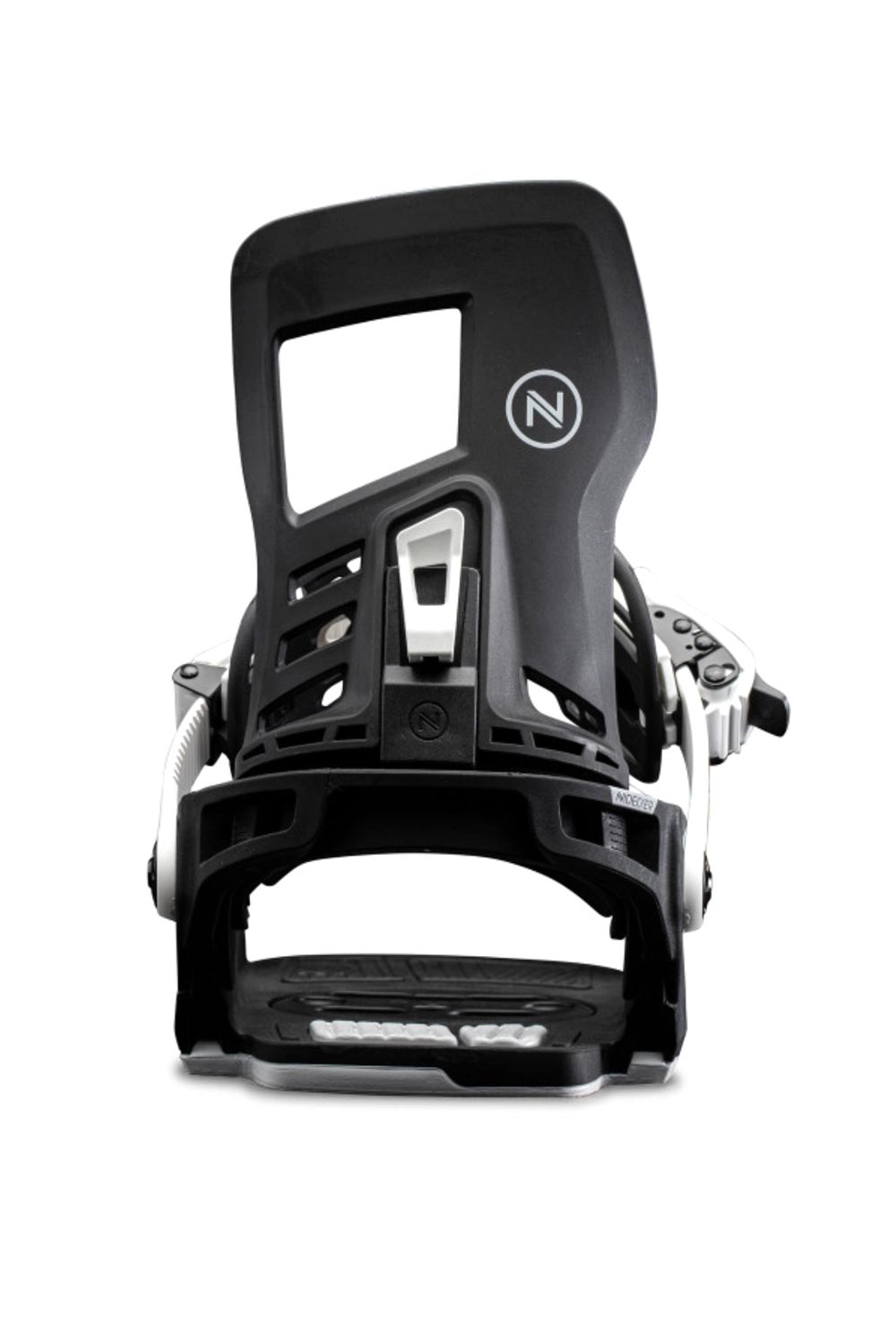 Kids' Nidecker Prime snowboard bindings,  black and white