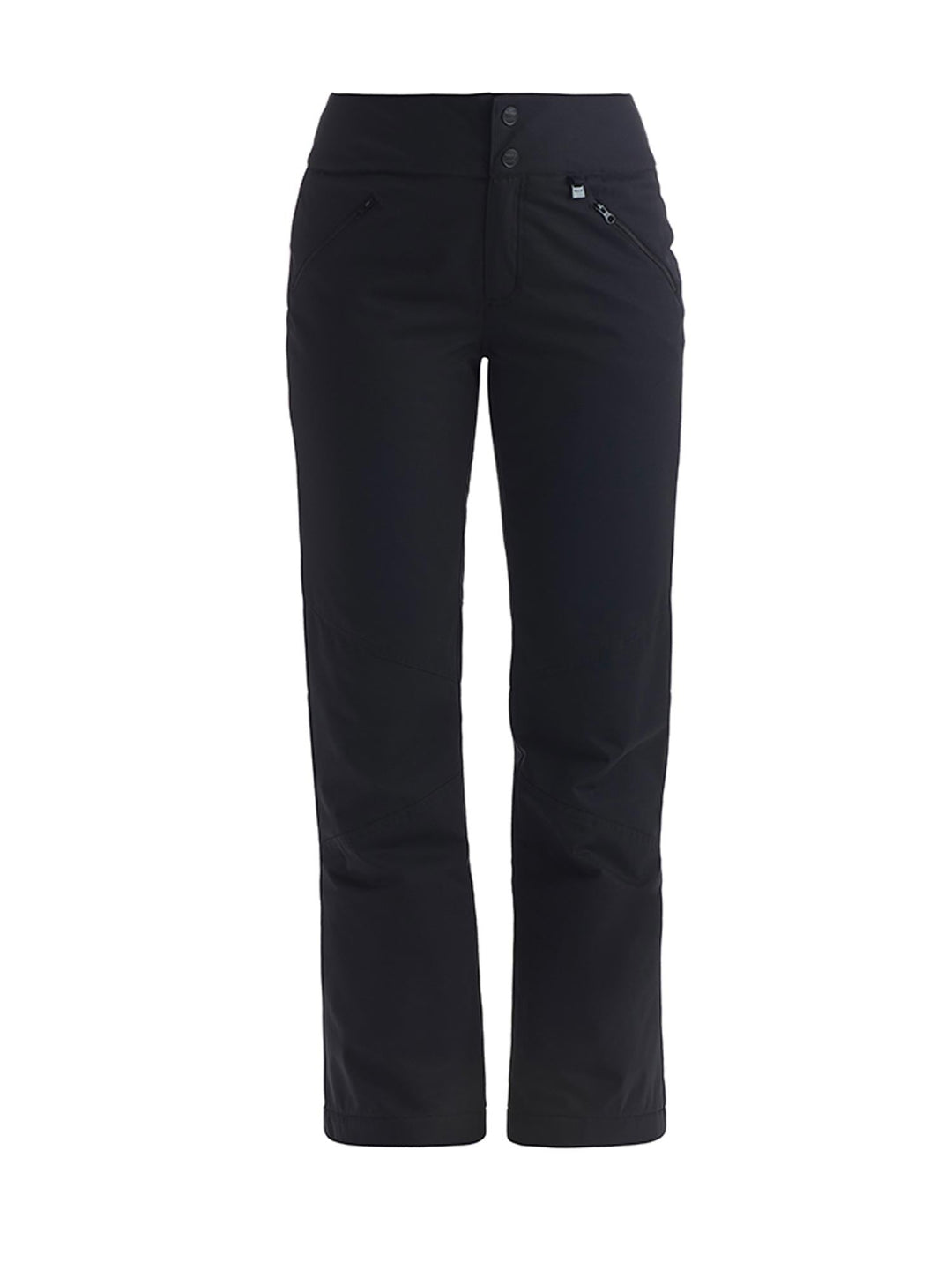 Black ski pants on a white background