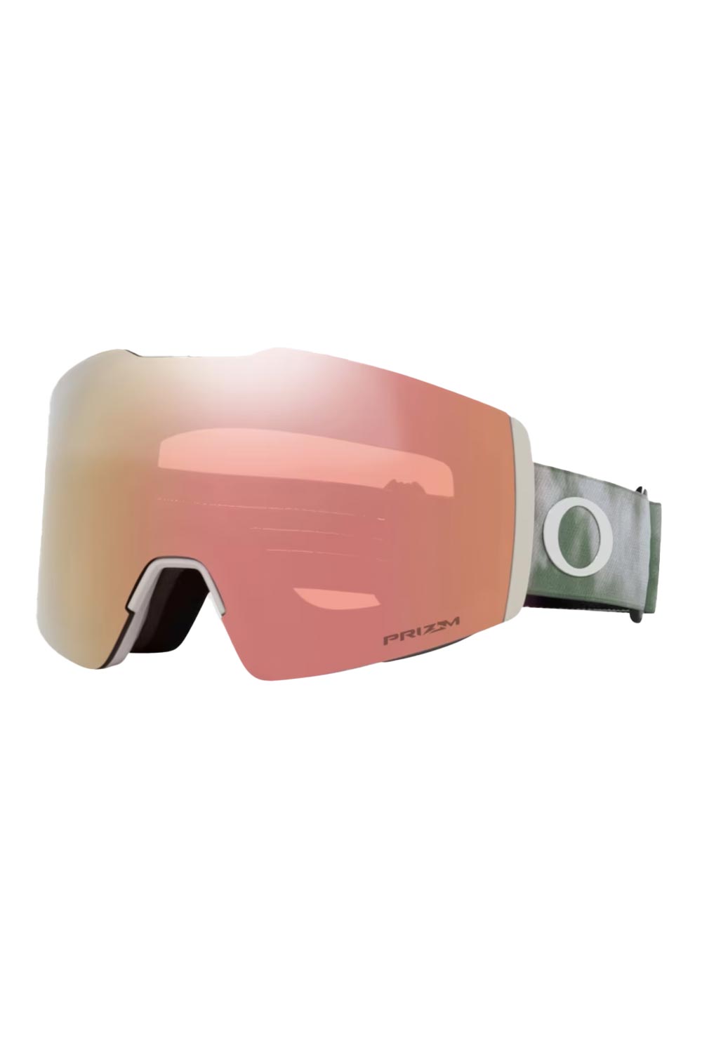 Oakly Fall Line M ski/snowboard goggles, jade green strap and rose gold lens