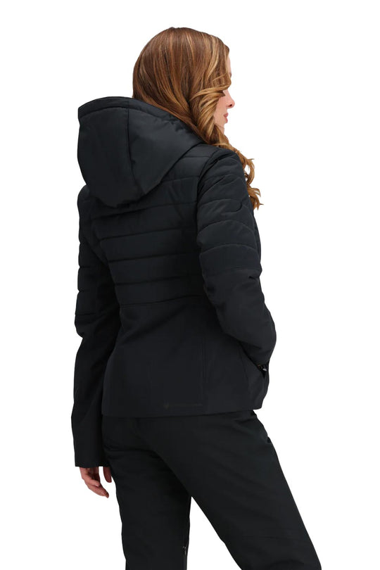 women's Obermeyer puffy ski jacket,  all black