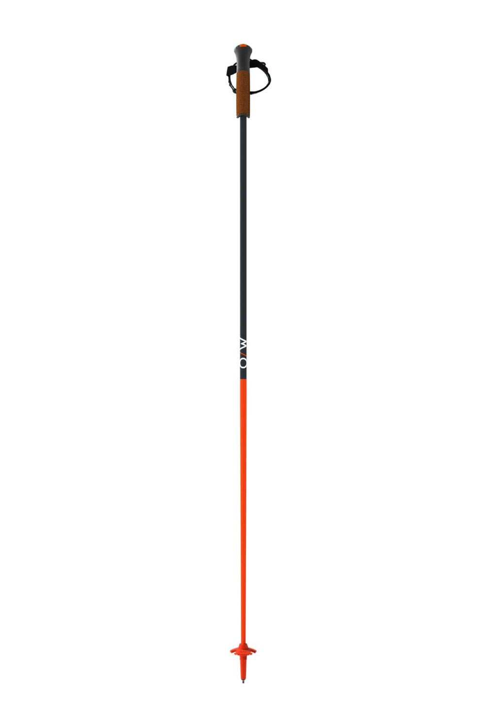 One Way Ski Poles, orange and gray