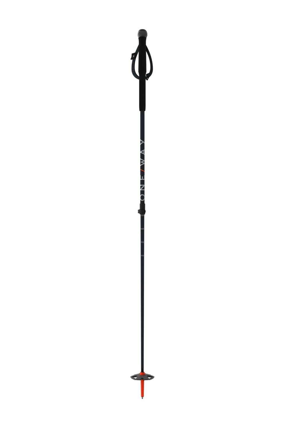 Adjustable length ski poles, gray & black