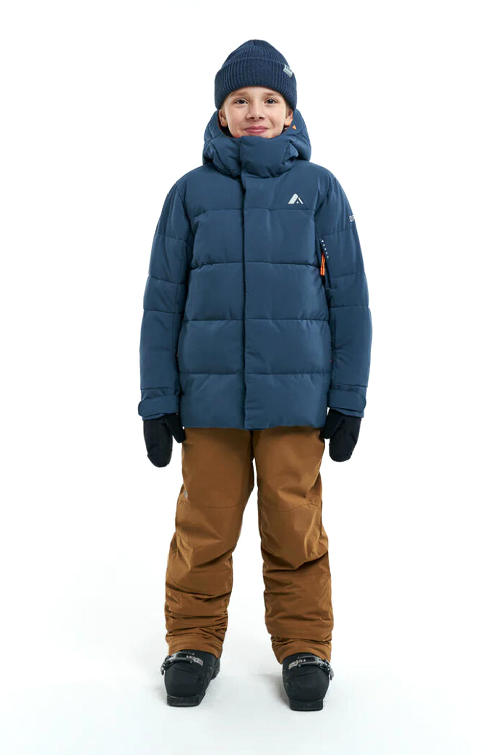 Boys' Orage Redford puffy ski coat - blue