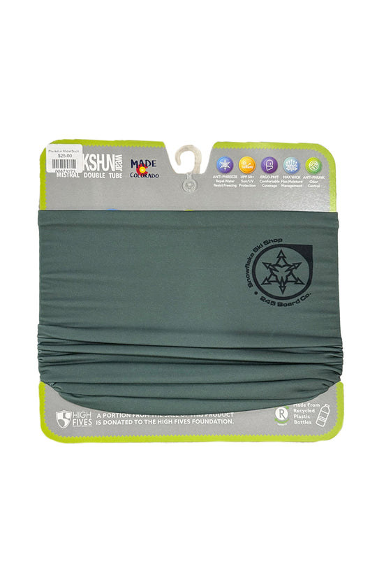 Snowflake Ski Shop neck gaiter, green
