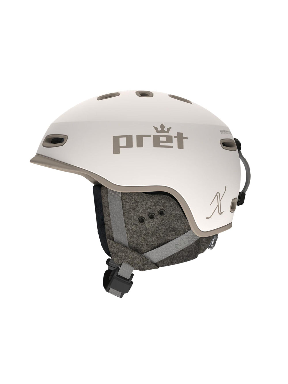 women's Pret Lyric ski helmet - white with gray accents