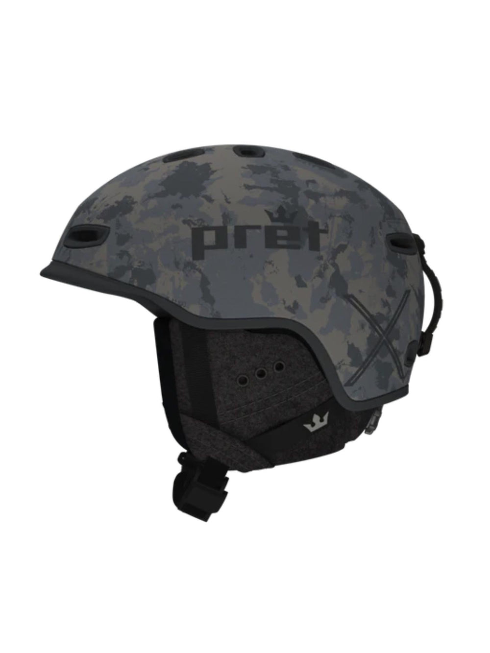 Pret Cynic X2 ski/snowboard helmet, black abd gray camo