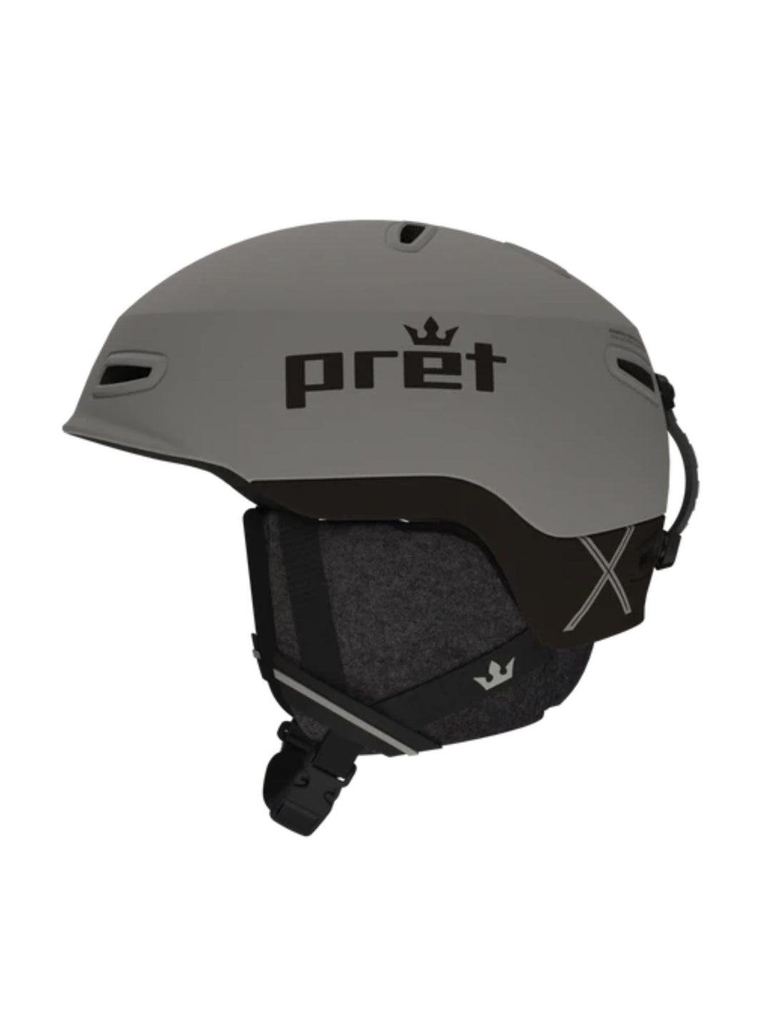 grey Pret Epic X ski helmet
