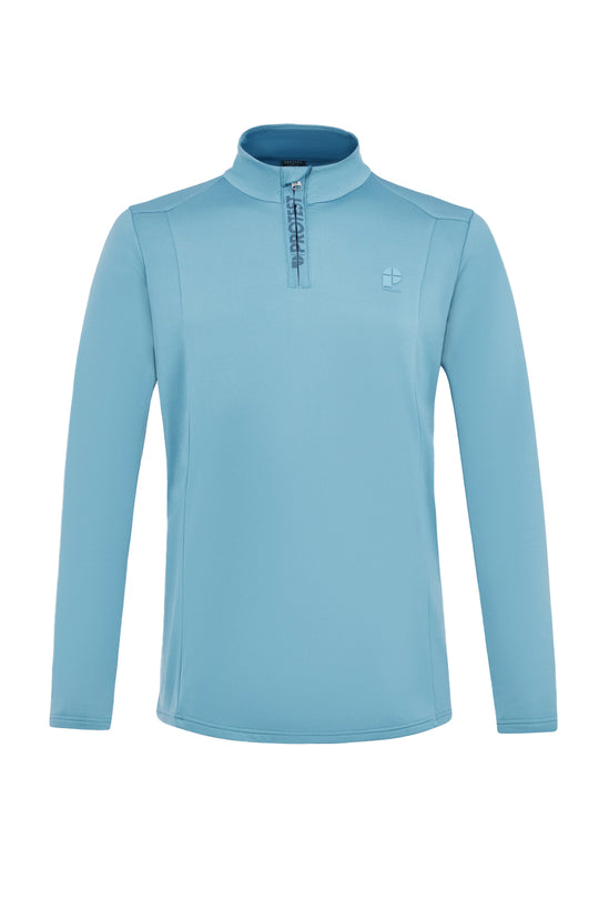 men's Protest Will 1/4 midlayer top, light blue