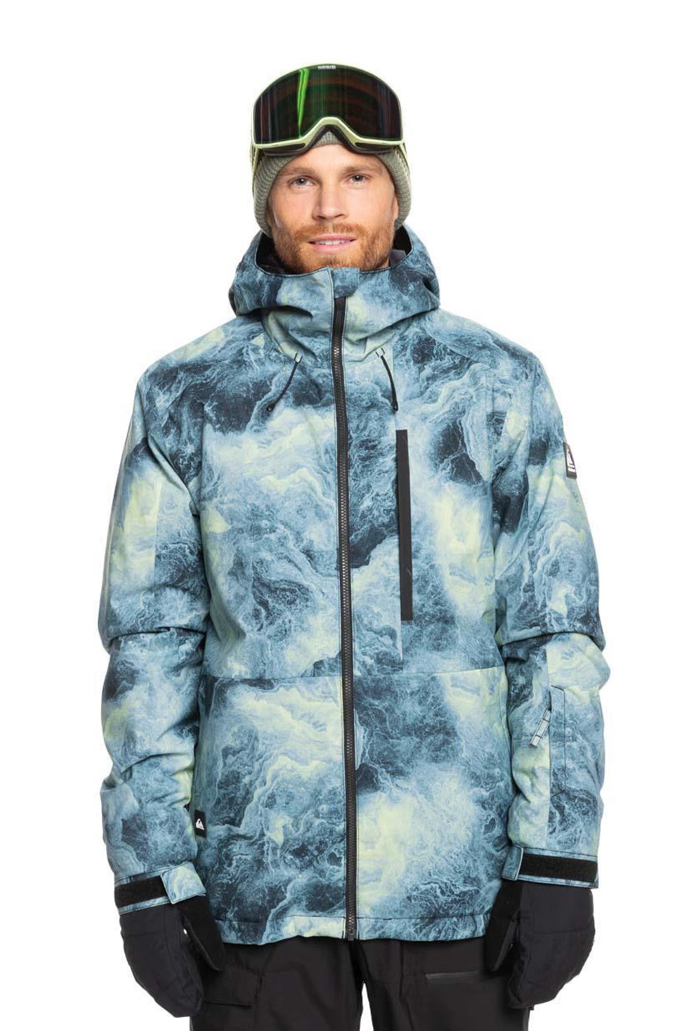 men's Quiksilver Mission Printed snowboard jacket, space stone graphic