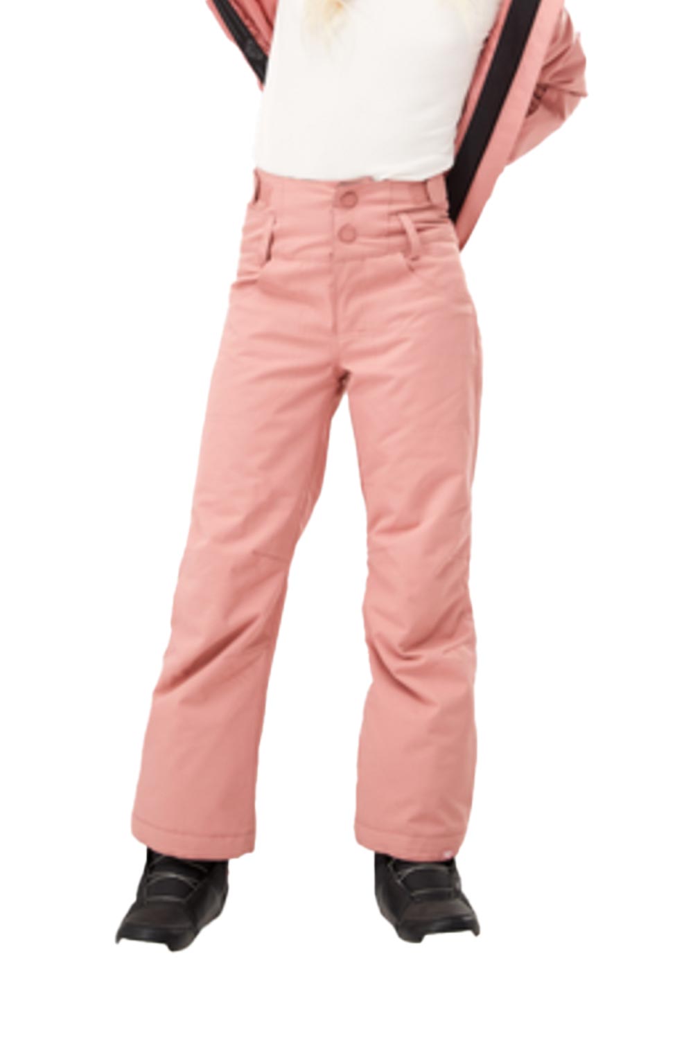 girls' Roxy Diversion snowboard pants, rose pink