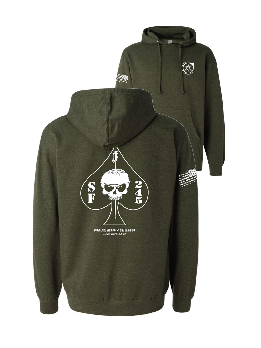 Snowflake 245 Militia Spade Hoodie - Adult