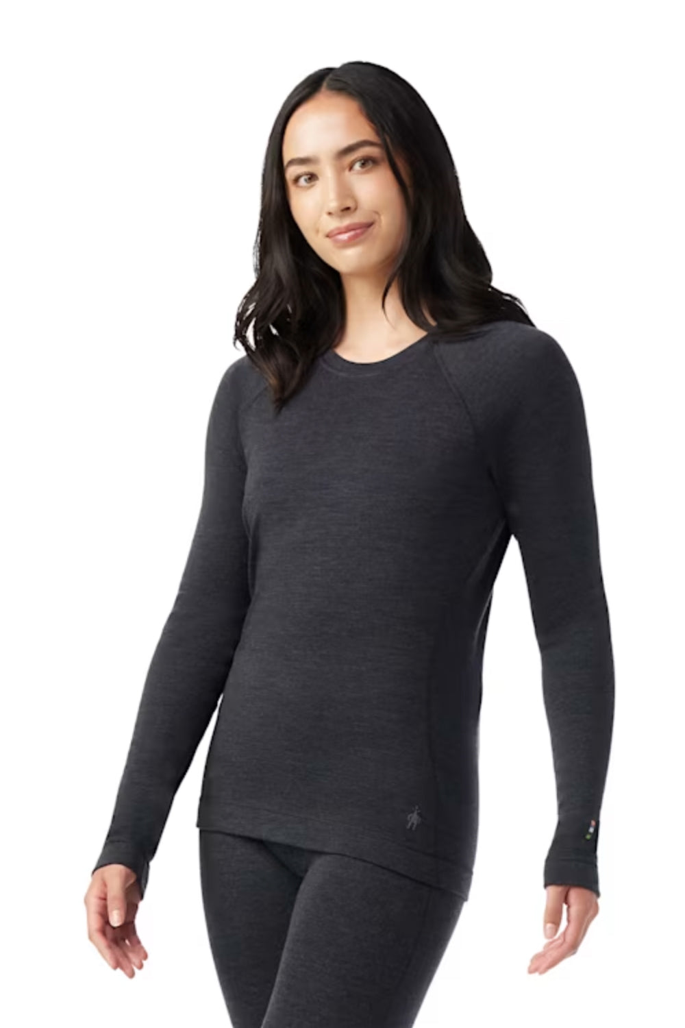 women's Smartwool base layer top, dark gray