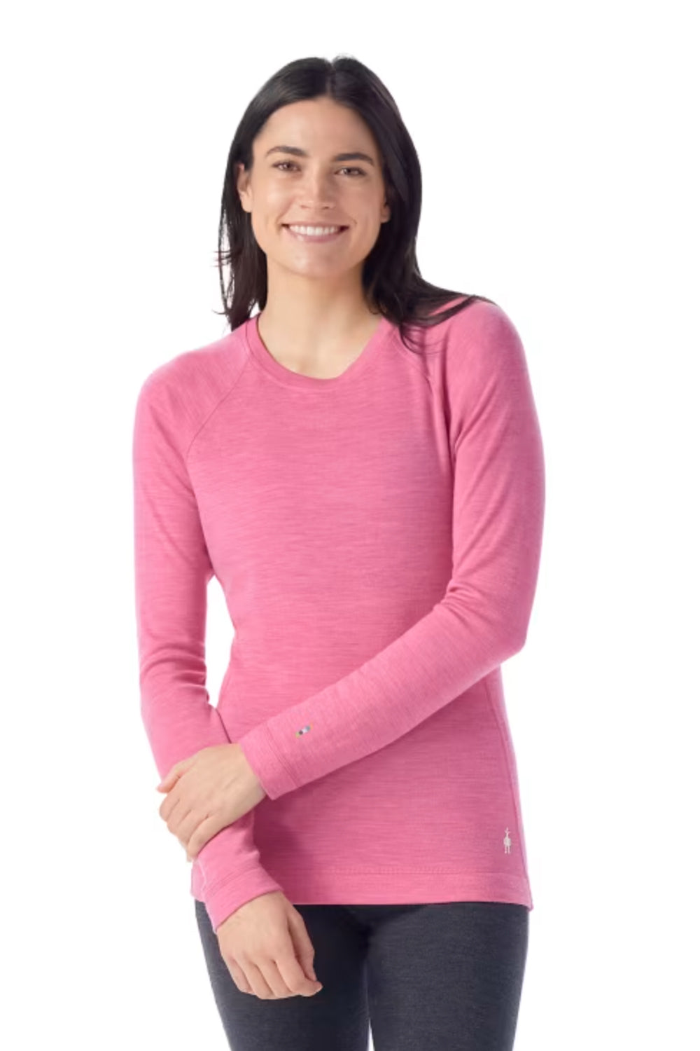 women's Smartwool base layer top, pink