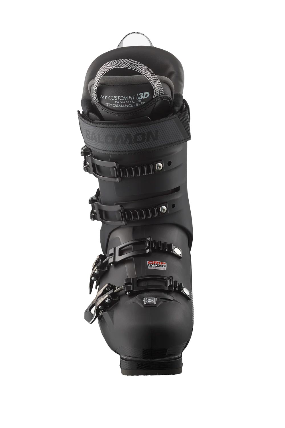 men's Salomon ski boots, black with metallic accents