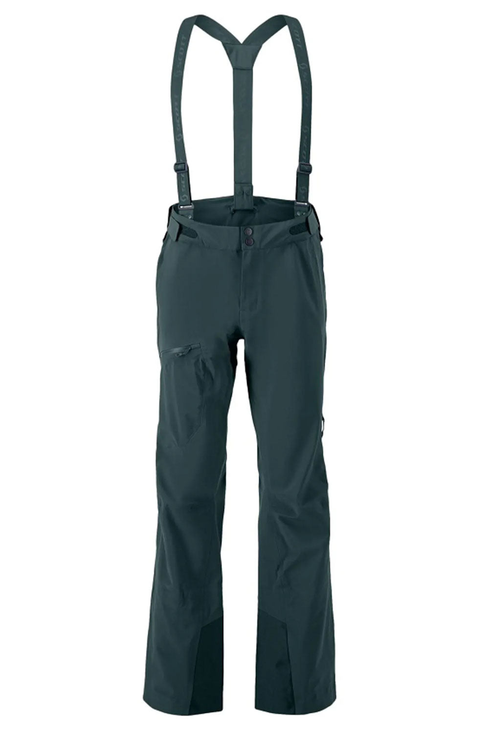 dark green si pants with suspenders