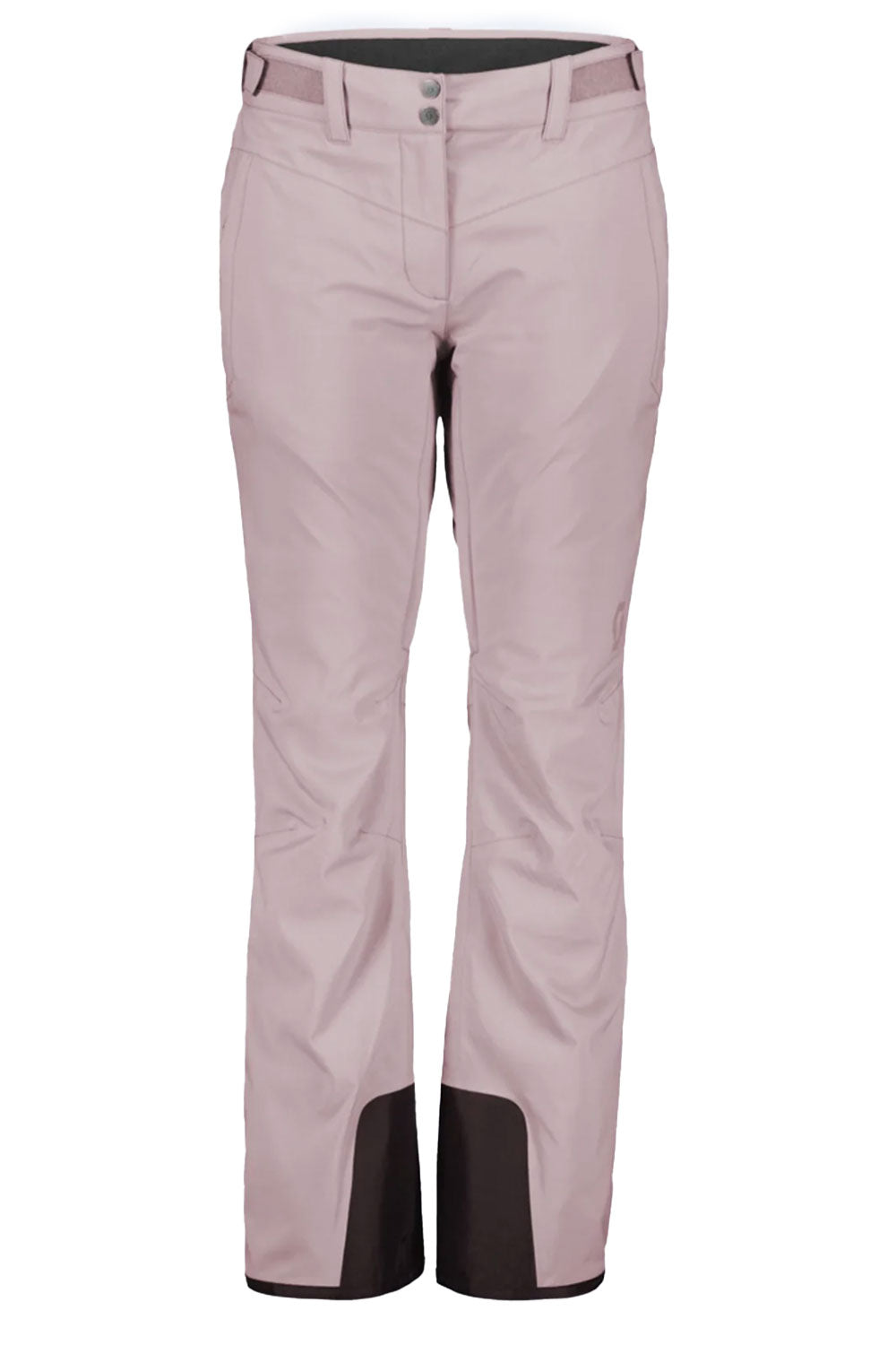 Pink pants with black accents on a white background