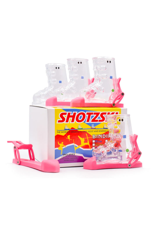 Shotzski product with pink clips on a white background