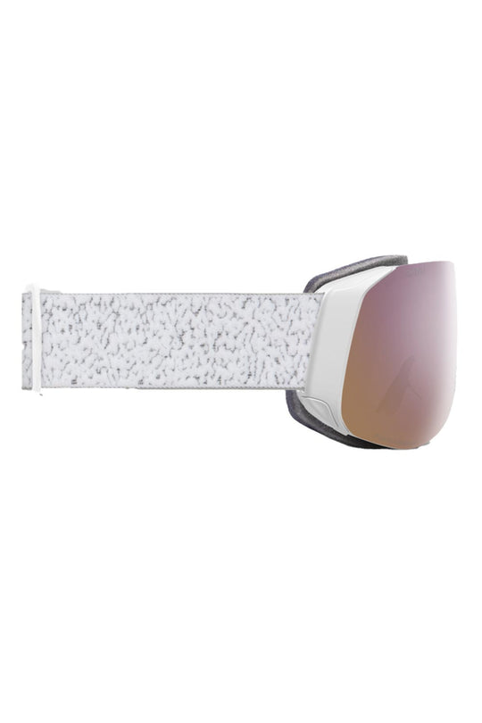 Smith 4D mag s ski googles, white strap and rose gold lens