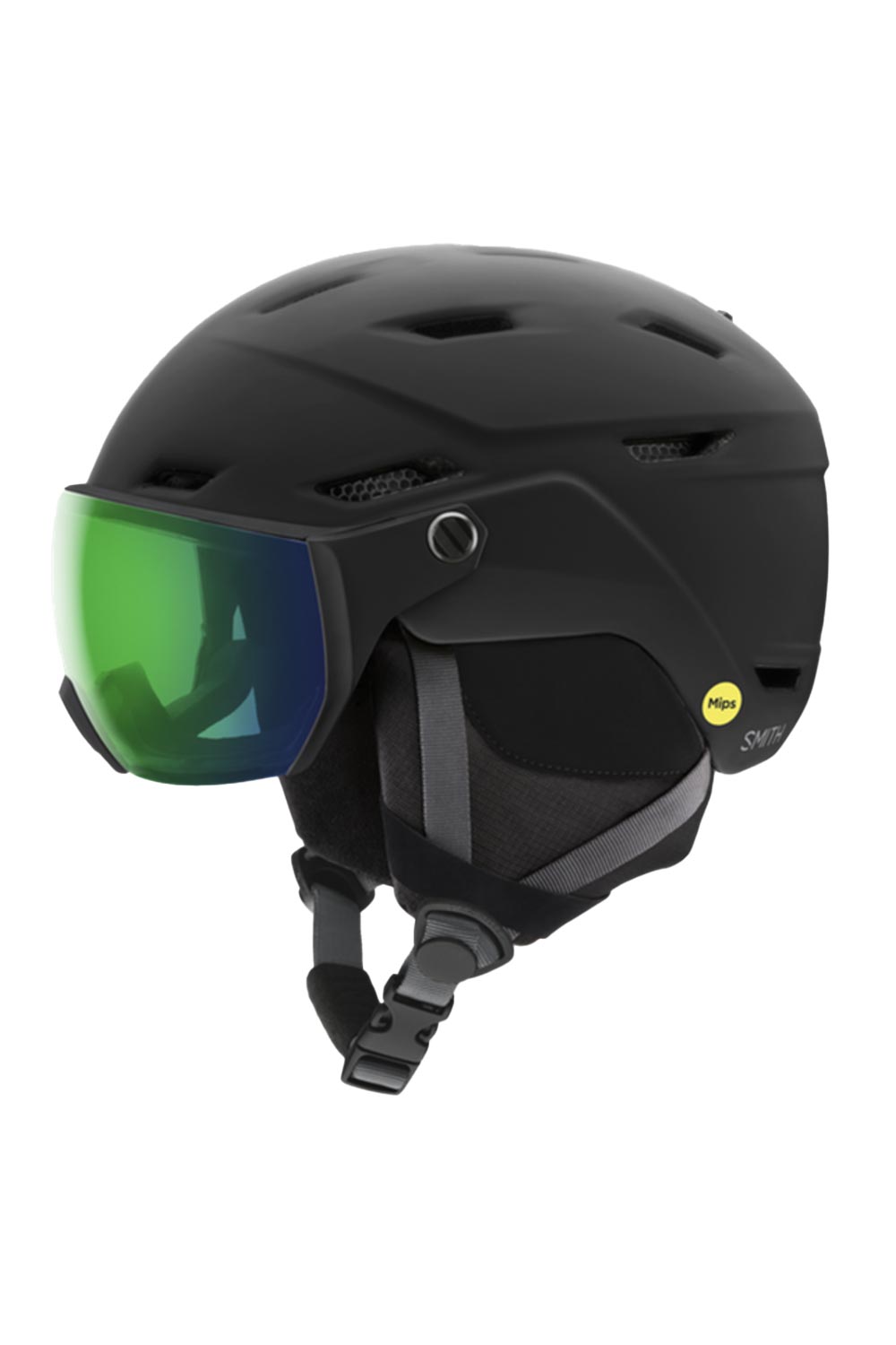 Smith Survey Mips ski helmet with visor/goggles, black