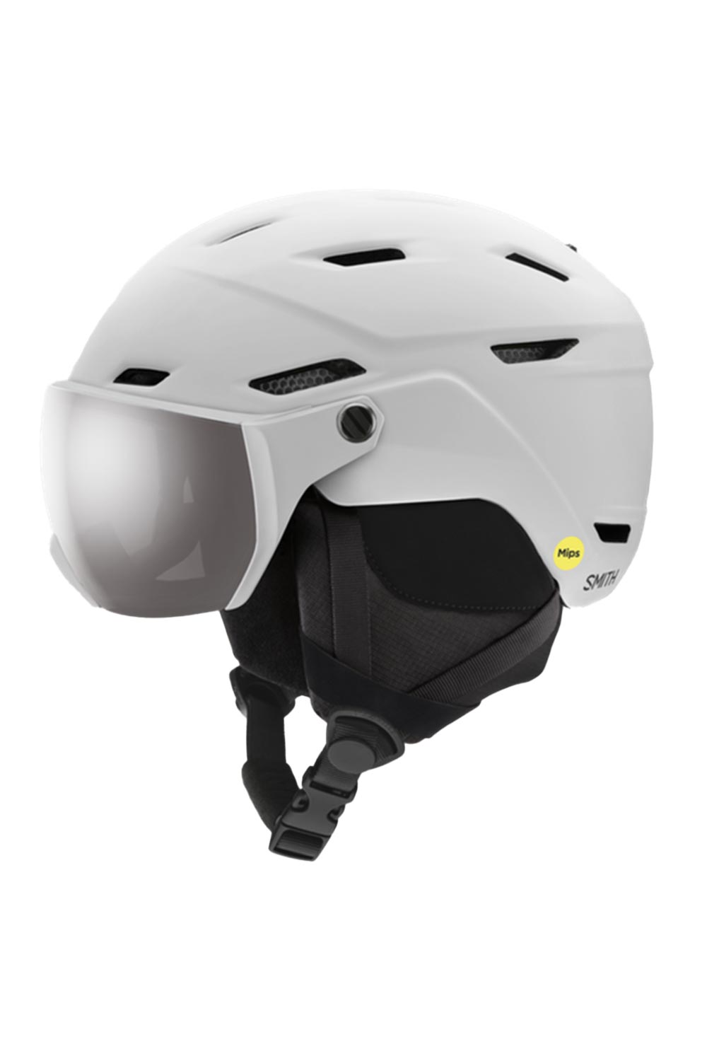 Smith Survey Mips ski helmet with visor/goggles, white