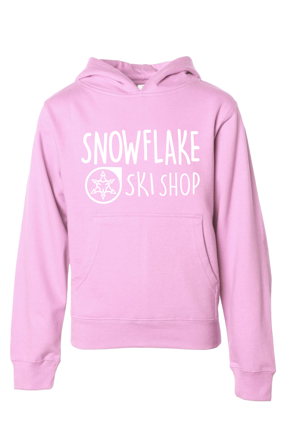 Kids' Snowflake Ski Shop hoodie - pink