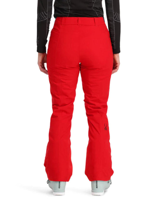 women's ski pants, red